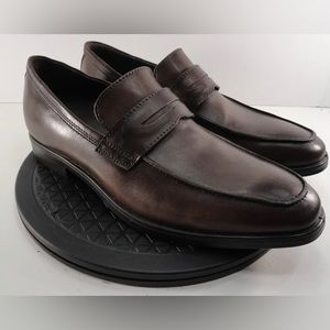 ECCO Men's  Leather Penny Loafers Shoes Brown Size US 11 / EU 45